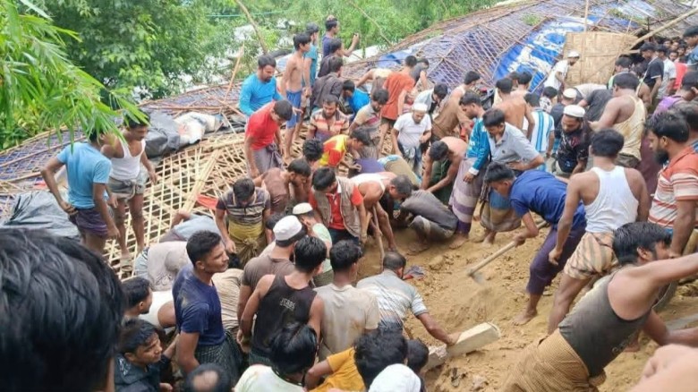 উখিয়ার রোহিঙ্গা ক্যাম্পে আবারও পাহাড়ধস: নিহত বেড়ে ৮, সবাই কন্যাশিশু